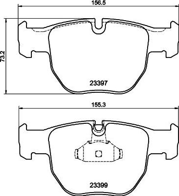 HELLA 8DB 355 009-301 - Гальмівні колодки, дискові гальма avtolavka.club