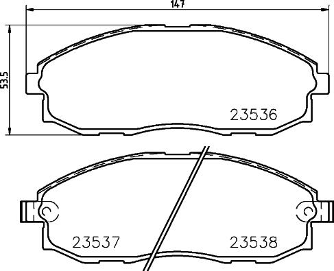 HELLA 8DB 355 009-381 - Гальмівні колодки, дискові гальма avtolavka.club