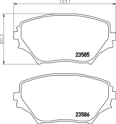 HELLA 8DB 355 009-741 - Гальмівні колодки, дискові гальма avtolavka.club