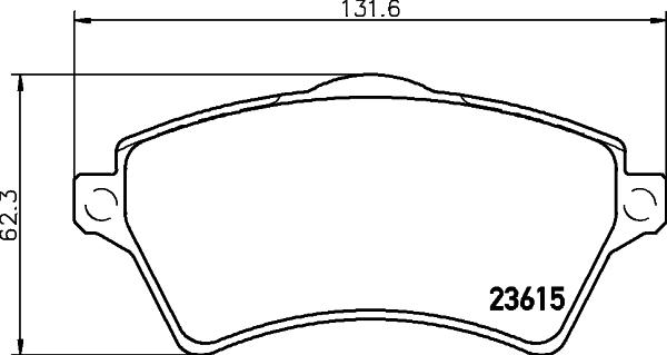 HELLA 8DB 355 009-761 - Гальмівні колодки, дискові гальма avtolavka.club