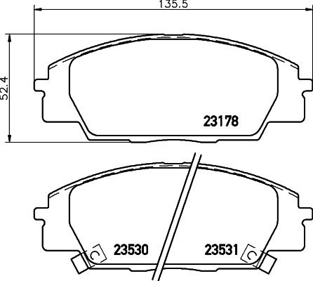 HELLA 8DB 355 009-731 - Гальмівні колодки, дискові гальма avtolavka.club