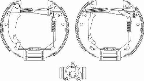 HELLA 8DB 355 004-951 - Комплект гальм, барабанний механізм avtolavka.club