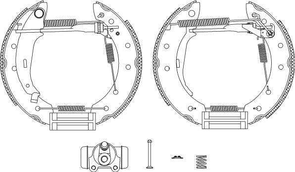 HELLA 8DB 355 004-431 - Комплект гальм, барабанний механізм avtolavka.club