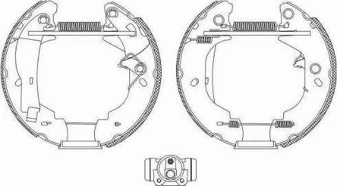 HELLA 8DB 355 004-111 - Комплект гальм, барабанний механізм avtolavka.club