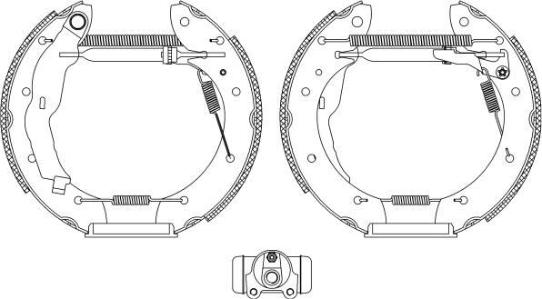 HELLA 8DB 355 004-321 - Комплект гальм, барабанний механізм avtolavka.club