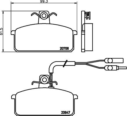 HELLA 8DB 355 005-981 - Гальмівні колодки, дискові гальма avtolavka.club