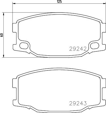 HELLA 8DB 355 005-571 - Гальмівні колодки, дискові гальма avtolavka.club