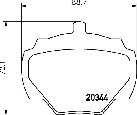 HELLA 8DB 355 005-791 - Гальмівні колодки, дискові гальма avtolavka.club