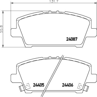 HELLA 8DB 355 006-911 - Гальмівні колодки, дискові гальма avtolavka.club