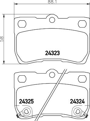 HELLA 8DB 355 006-971 - Гальмівні колодки, дискові гальма avtolavka.club