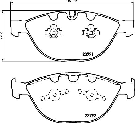 HELLA 8DB 355 006-551 - Гальмівні колодки, дискові гальма avtolavka.club