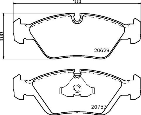 HELLA 8DB 355 006-511 - Гальмівні колодки, дискові гальма avtolavka.club