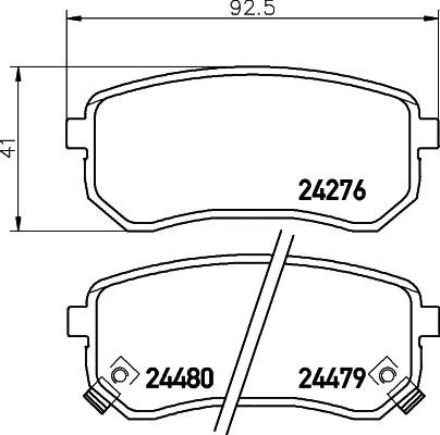 HELLA 8DB 355 006-581 - Гальмівні колодки, дискові гальма avtolavka.club