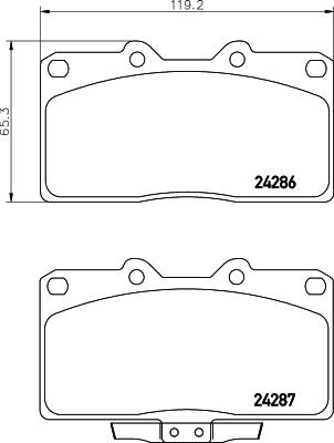 HELLA 8DB 355 006-641 - Гальмівні колодки, дискові гальма avtolavka.club