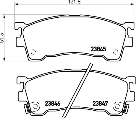 HELLA 8DB 355 006-621 - Гальмівні колодки, дискові гальма avtolavka.club