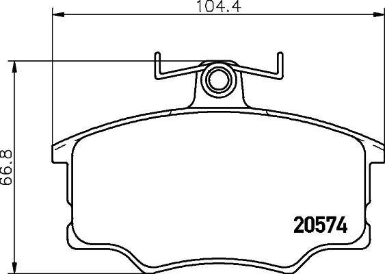 HELLA 8DB 355 006-021 - Гальмівні колодки, дискові гальма avtolavka.club