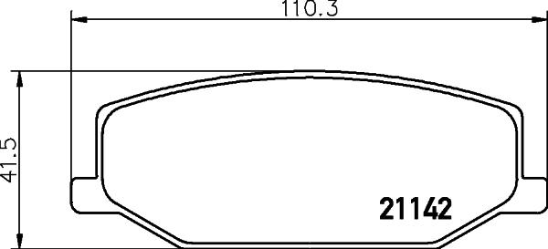 HELLA 8DB 355 006-161 - Гальмівні колодки, дискові гальма avtolavka.club