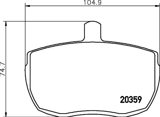 HELLA 8DB 355 006-361 - Гальмівні колодки, дискові гальма avtolavka.club