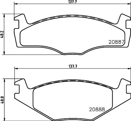 HELLA 8DB 355 006-381 - Гальмівні колодки, дискові гальма avtolavka.club