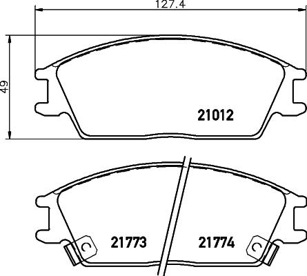 HELLA 8DB 355 006-271 - Гальмівні колодки, дискові гальма avtolavka.club