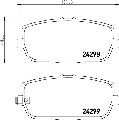 HELLA 8DB 355 006-781 - Гальмівні колодки, дискові гальма avtolavka.club