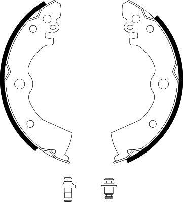 HELLA 8DB 355 001-411 - Комплект гальм, барабанний механізм avtolavka.club