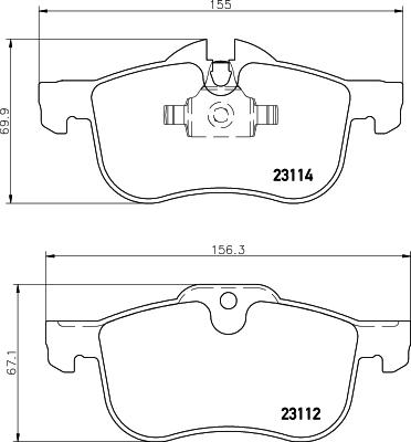 HELLA 8DB 355 008-941 - Гальмівні колодки, дискові гальма avtolavka.club