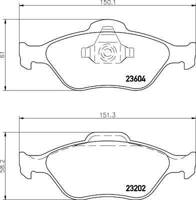 HELLA 8DB 355 008-901 - Гальмівні колодки, дискові гальма avtolavka.club