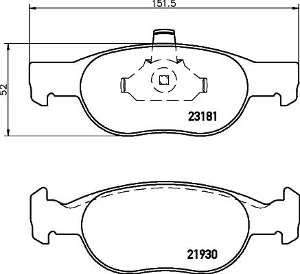 HELLA 8DB 355 008-431 - Гальмівні колодки, дискові гальма avtolavka.club