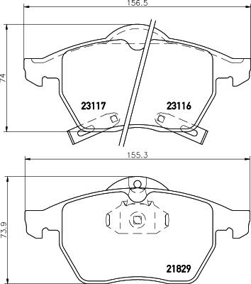 HELLA 8DB 355 008-041 - Гальмівні колодки, дискові гальма avtolavka.club