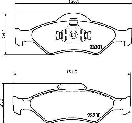 HELLA 8DB 355 008-891 - Гальмівні колодки, дискові гальма avtolavka.club