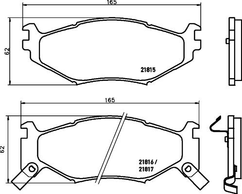 HELLA 8DB 355 008-211 - Гальмівні колодки, дискові гальма avtolavka.club