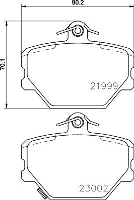 HELLA 8DB 355 008-721 - Гальмівні колодки, дискові гальма avtolavka.club