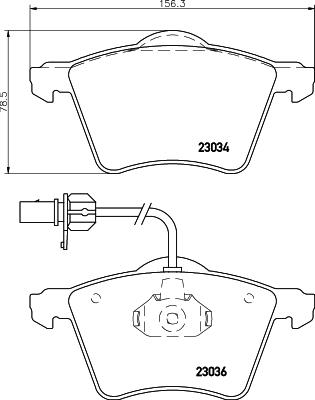 HELLA 8DB 355 008-771 - Гальмівні колодки, дискові гальма avtolavka.club