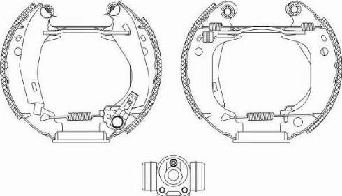 HELLA 8DB 355 003-941 - Комплект гальм, барабанний механізм avtolavka.club