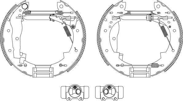 HELLA 8DB 355 003-851 - Комплект гальм, барабанний механізм avtolavka.club