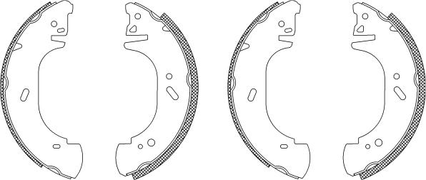 HELLA 8DB 355 003-221 - Комплект гальм, барабанний механізм avtolavka.club