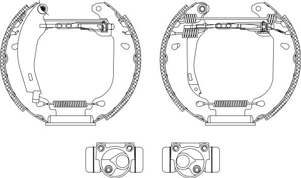 HELLA 8DB 355 003-761 - Комплект гальм, барабанний механізм avtolavka.club