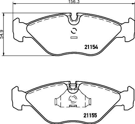 HELLA 8DB 355 007-591 - Гальмівні колодки, дискові гальма avtolavka.club