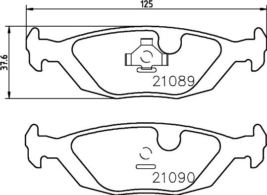 HELLA 8DB 355 007-521 - Гальмівні колодки, дискові гальма avtolavka.club