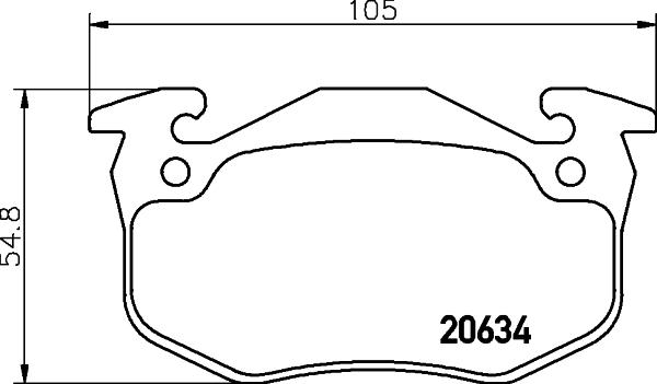 HELLA 8DB 355 007-661 - Гальмівні колодки, дискові гальма avtolavka.club