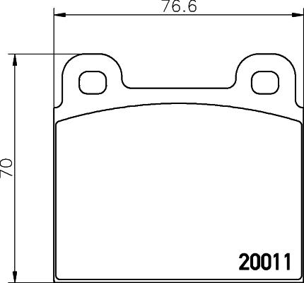 HELLA 8DB 355 007-011 - Гальмівні колодки, дискові гальма avtolavka.club