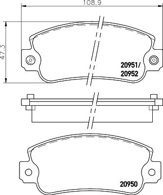 HELLA 8DB 355 007-121 - Гальмівні колодки, дискові гальма avtolavka.club