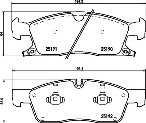 HELLA 8DB 355 019-551 - Гальмівні колодки, дискові гальма avtolavka.club