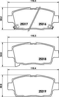 HELLA 8DB 355 019-691 - Гальмівні колодки, дискові гальма avtolavka.club