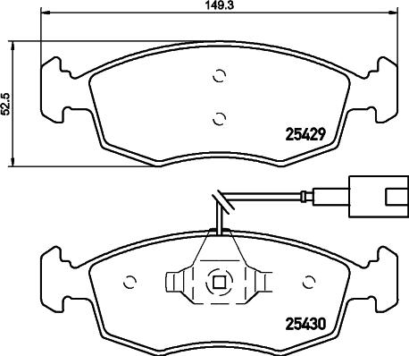 HELLA 8DB 355 019-651 - Гальмівні колодки, дискові гальма avtolavka.club