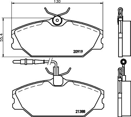 HELLA 8DB 355 019-181 - Гальмівні колодки, дискові гальма avtolavka.club