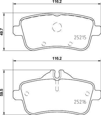 HELLA 8DB 355 019-841 - Гальмівні колодки, дискові гальма avtolavka.club