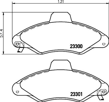 HELLA 8DB 355 019-291 - Гальмівні колодки, дискові гальма avtolavka.club