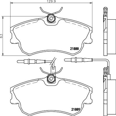 HELLA 8DB 355 019-261 - Гальмівні колодки, дискові гальма avtolavka.club